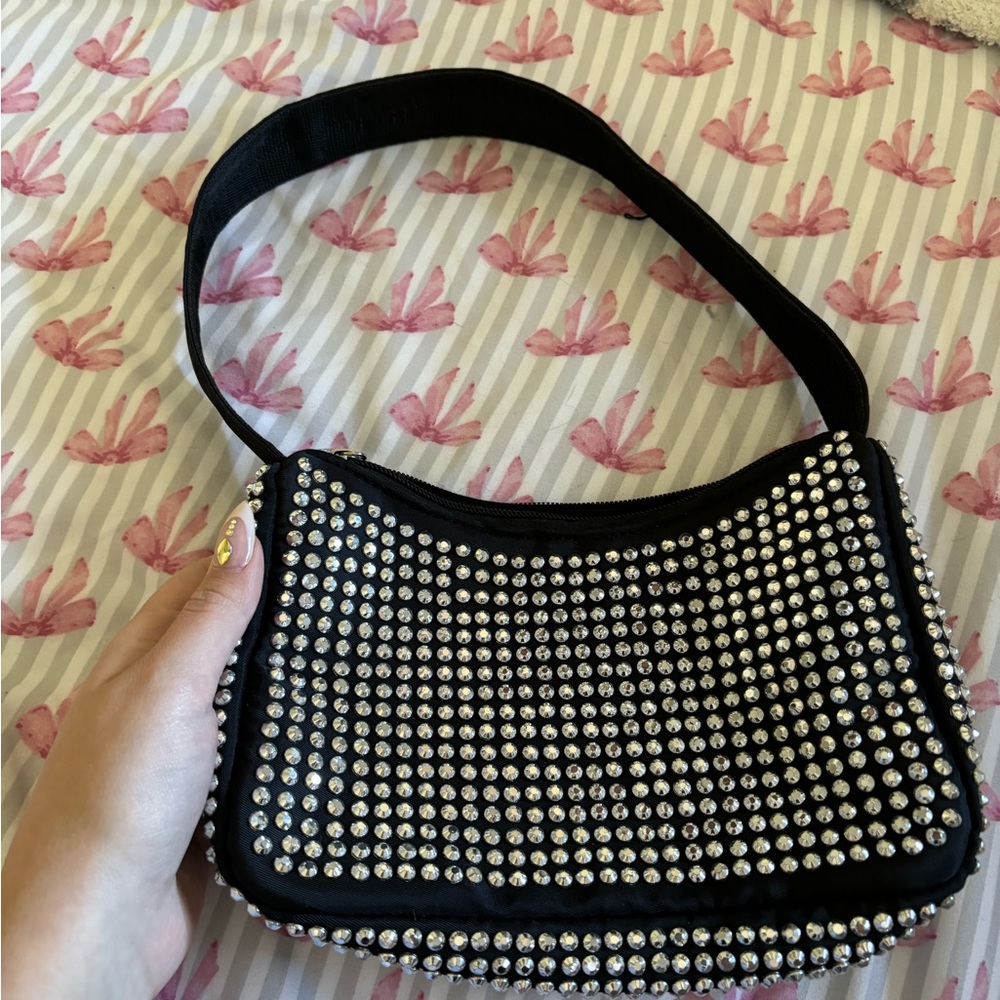 Amazon Black Studded Shoulder Bag